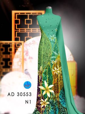 Vải Áo Dài Hoa In 3D AD 30553 27